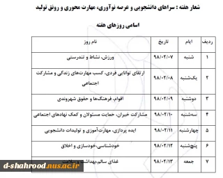 هفته خوابگاه ها گرامی باد.