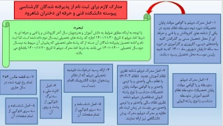 مدارک لازم جهت ثبت نام کارشناسی پیوسته برای دانشجویان جدیدالورود1400